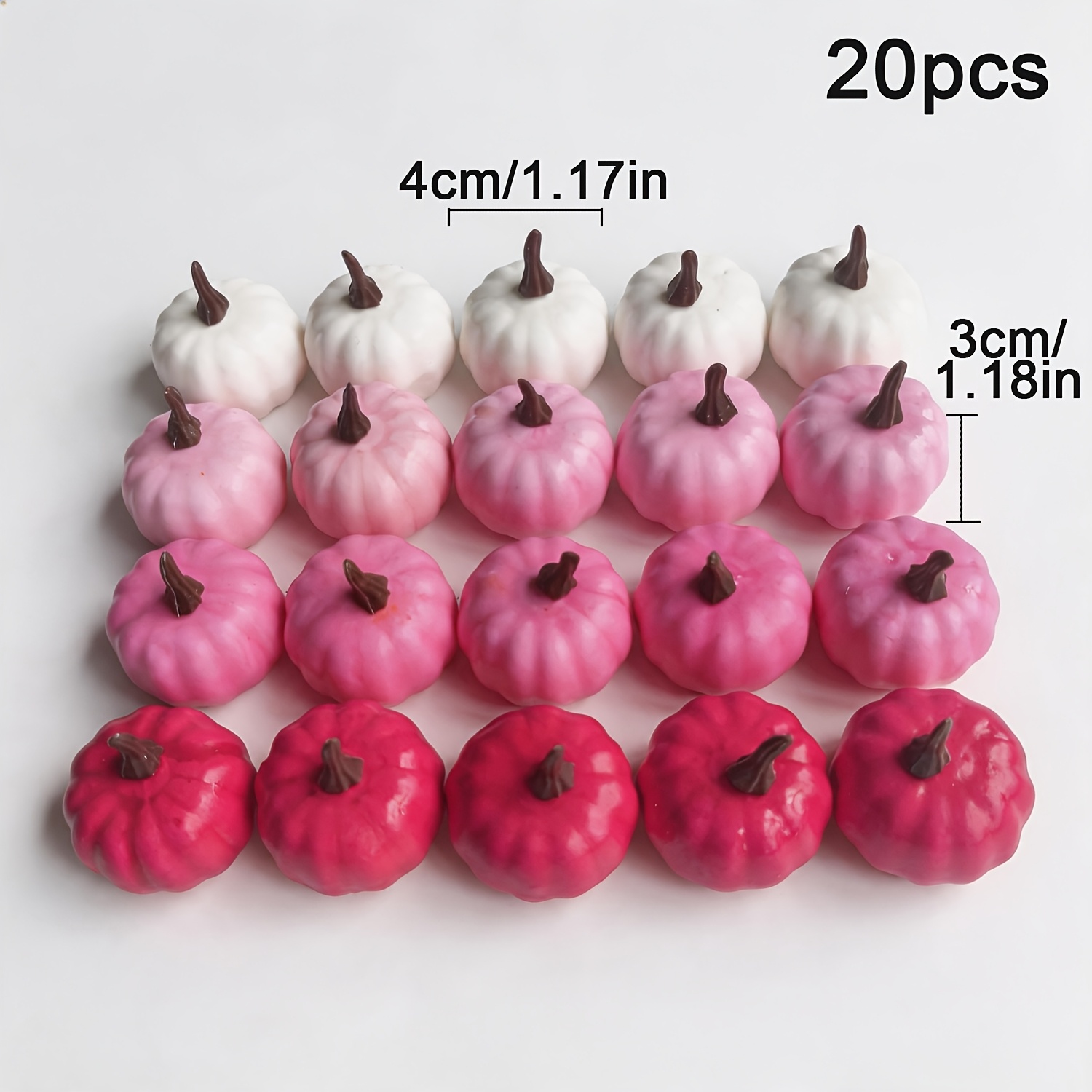 TEMU 20pcs Pink Artificial Pumpkins, Fall Home Decor, Small Foam Pumpkins For Autumn, Harvest Decor, Wedding, Party, Table Decoration, Thanksgiving,