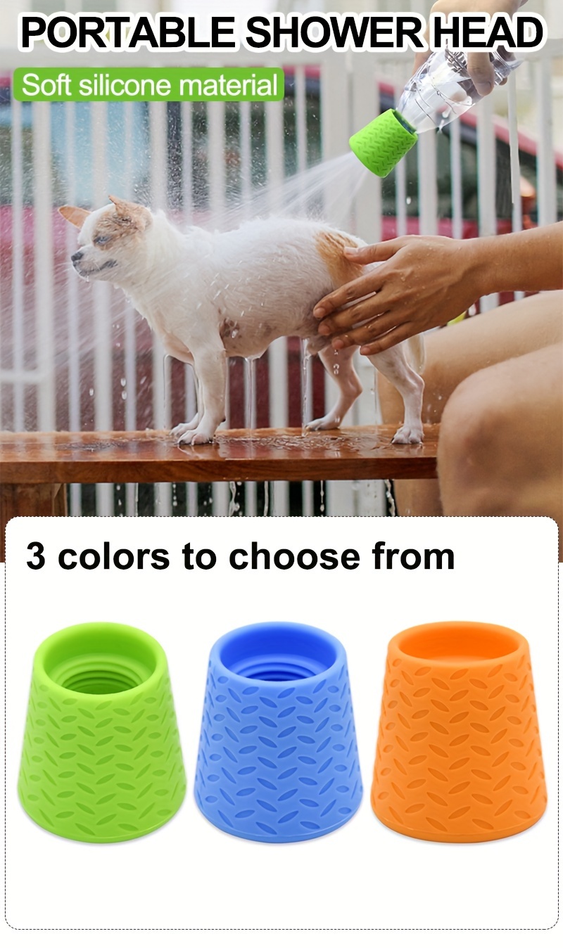 innovative silicone pet shower head portable pet cleaning shower nozzle multifunctional dog bathing and outdoor drinking accessory silicone shower head dog shower spray head silicone pet shower head outdoor pet cleaning supplies Product details 0