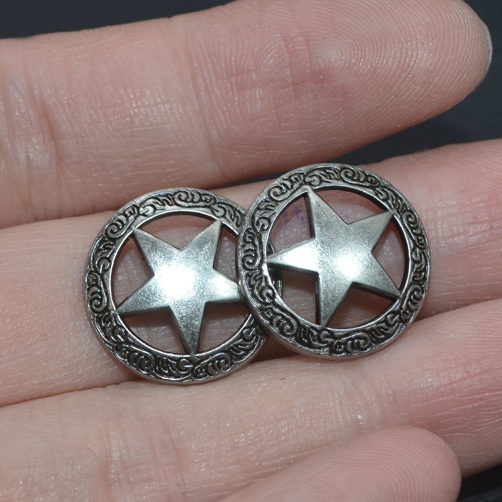 TEMU 2 pezzi, Conchetti rotondi in metallo a forma di con chiusura a , accessorio per ferramenta fai da te e artigianato in pelle