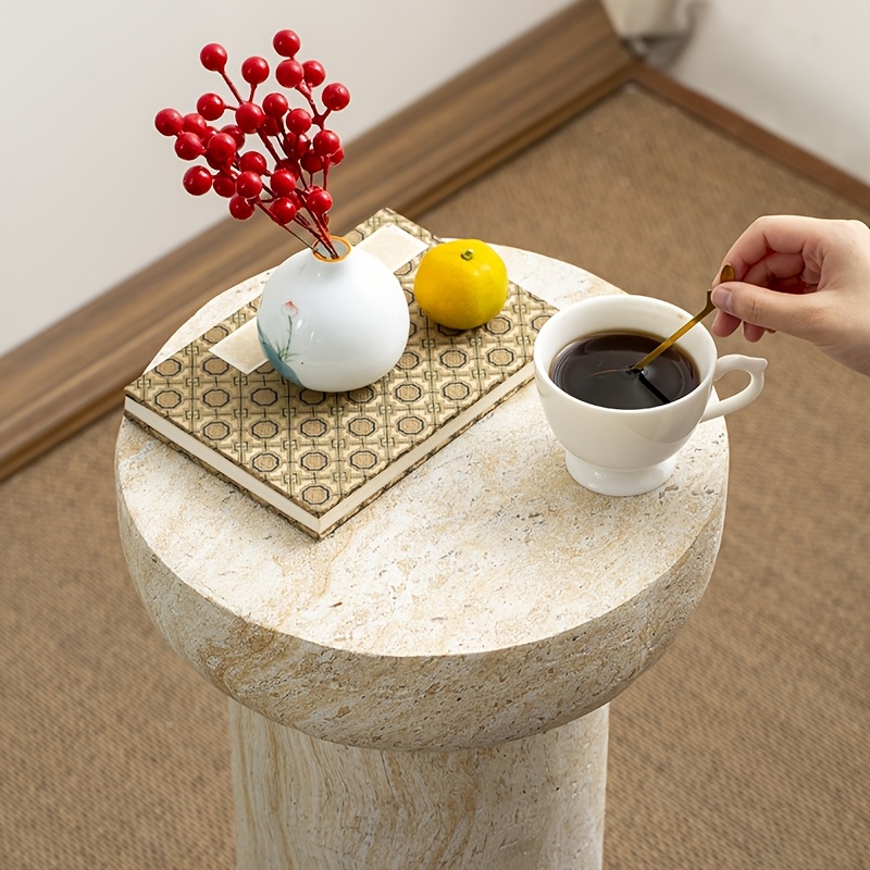 1pc Round Side Table, Suitable for Living Room Sofa Side, Bedroom Bedside, Hallway, Coffee Table