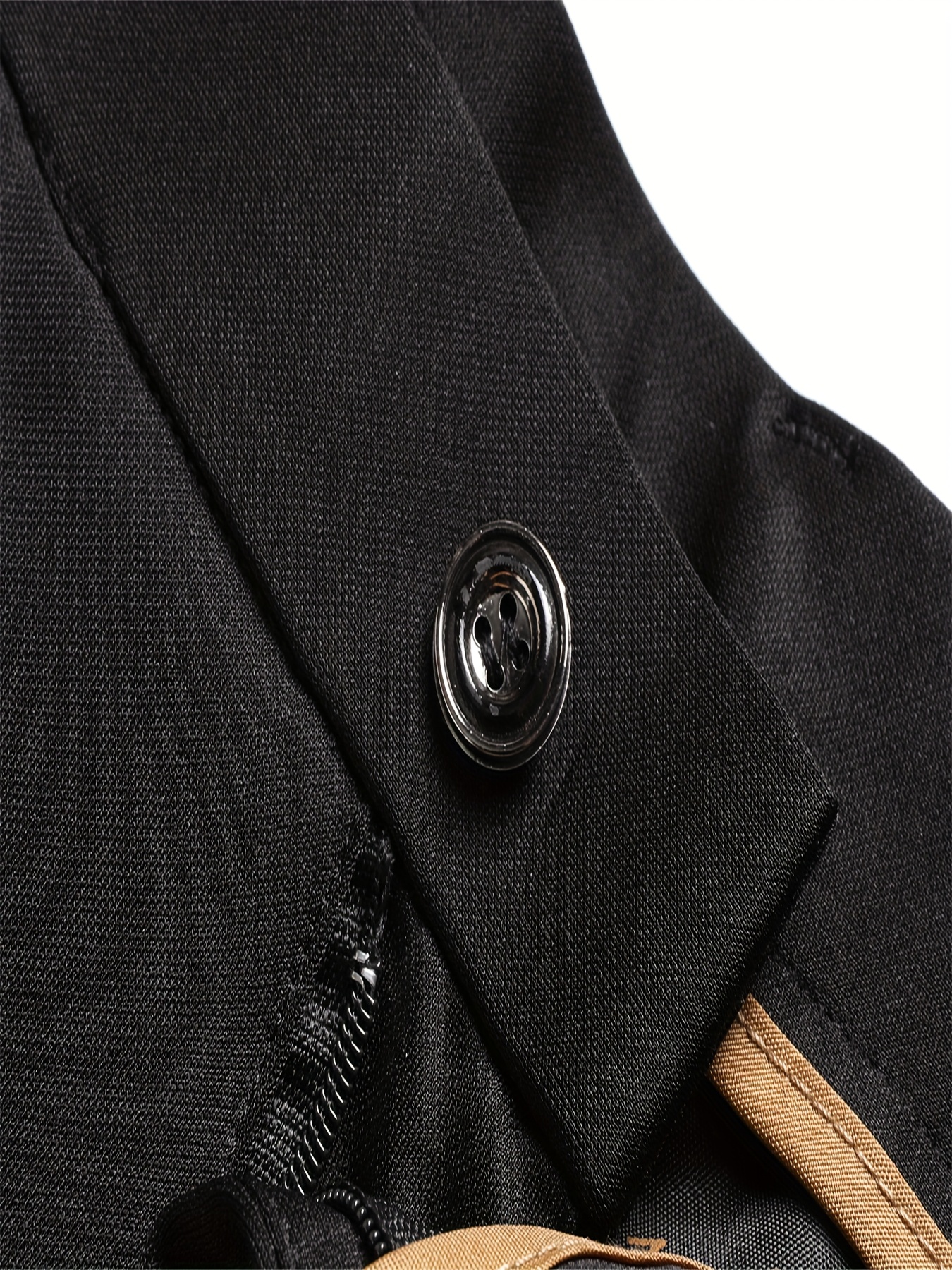 Men's High Elasticity Wrinkle-Resistant Straight-Leg Dress Pants - All-Season Machine Washable Business Casual Trousers with Crown & Dahlia Design, High Waist, Button & Zipper Closure, Professional Wear, Classic Style, Quality Craftsmanship, Stylish Men