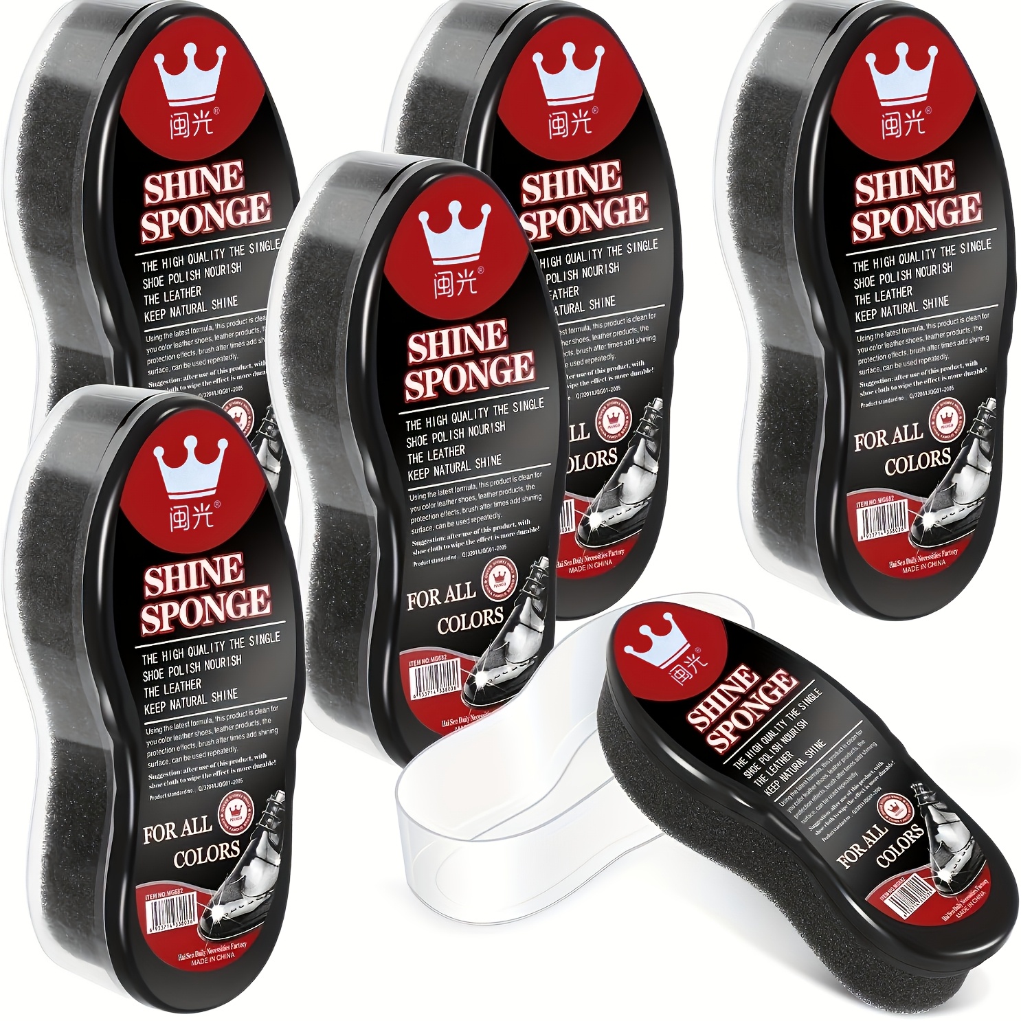 TEMU 6pcs Unisex Shoe Erasers - Sponge Material, Suitable For Instant Cleaning And Care Of Shoes/boots/furniture, Durable Sponge In Compact Packaging