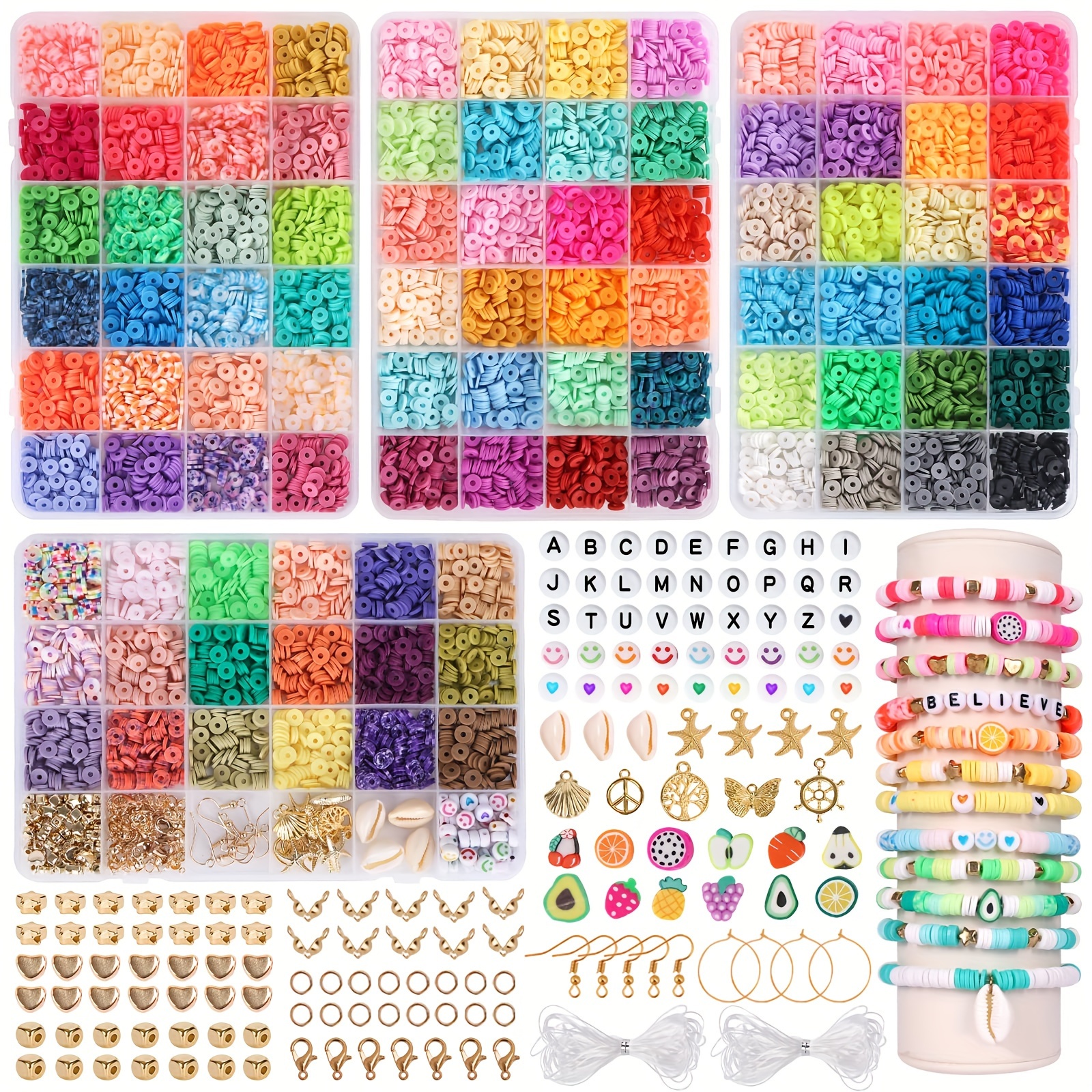 

Superlele 9000pcs Bracelet Kit Of , Halloween And Christmas Gifts, 90 Bracelet Kit, Jewelry Kit And Pendant, For Diy, Decoration, Jewelry , Bracelets, Necklaces, , Anklets, Keychains, .