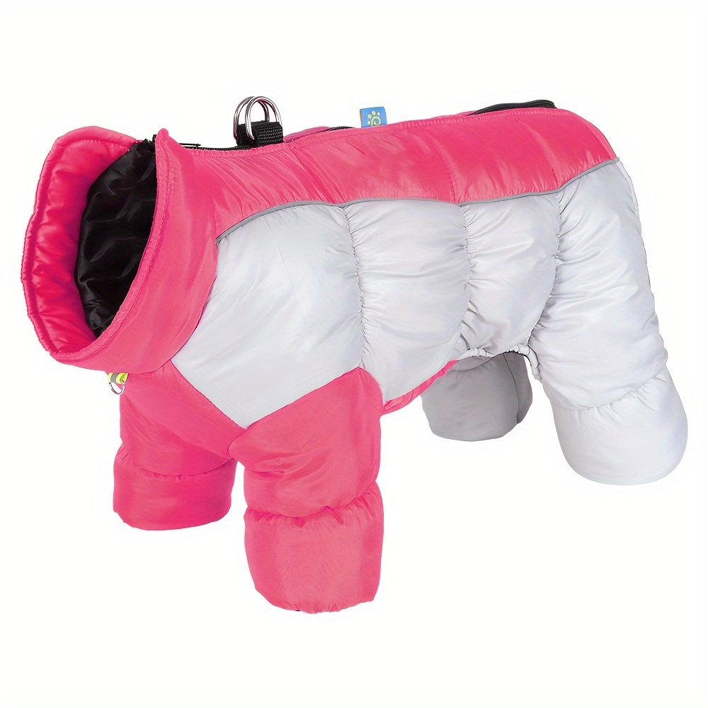 TEMU 1pc Dog Coat For To Breeds, Double- Inner Bag, D-, Thick , Polyester , Closure, Suitable For & ,