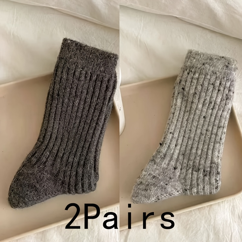 Image of Of Socks, Autumn And Winter Thickened Wool Socks, Warm And Cold-resistant Women's Socks, Colorful Yarn Crew Socks