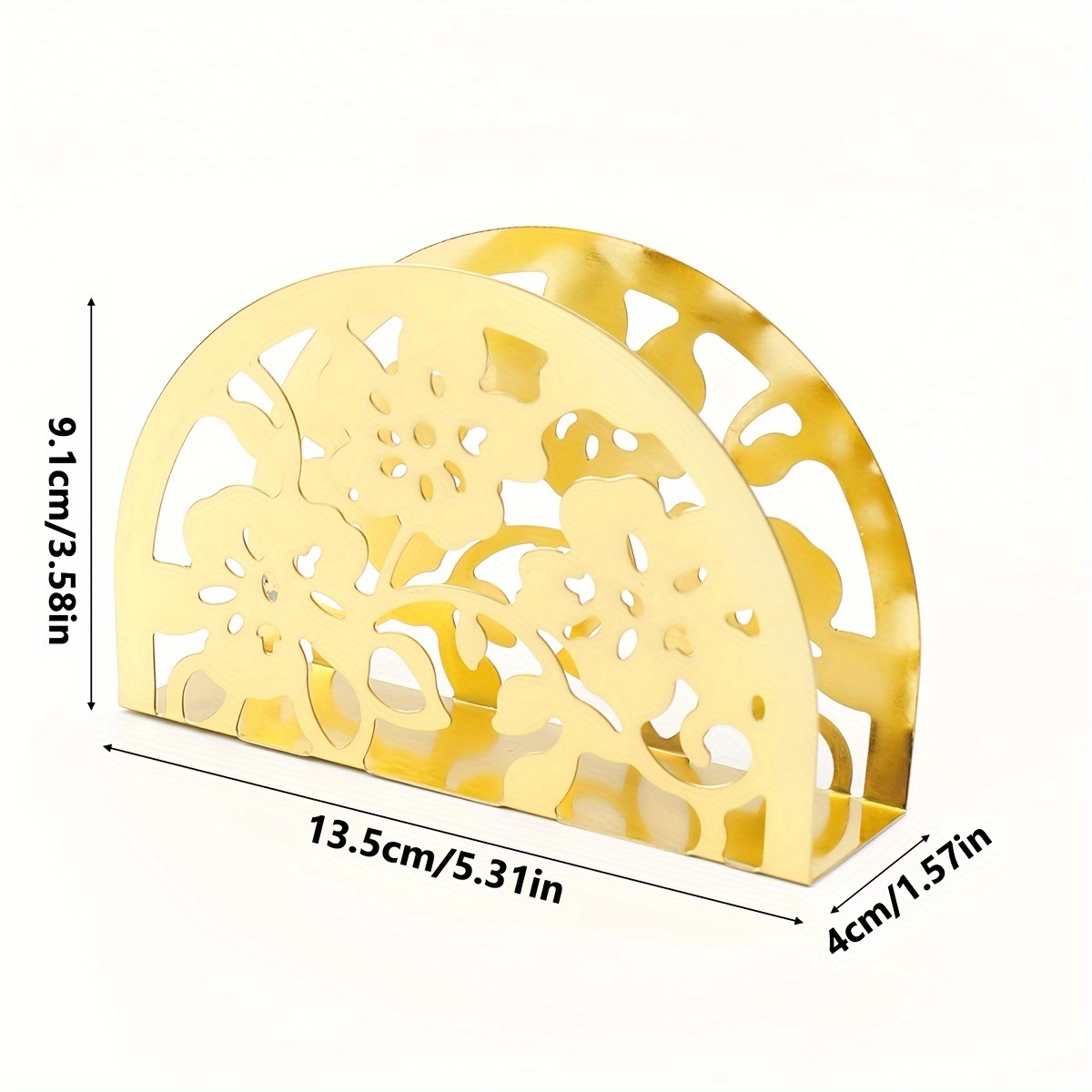 1pc Vertical Hotel Tissue Holder Napkin Holder, Restaurant Tabletop Lace Trim Decorative Tissue Holder, Bar Napkin Holder