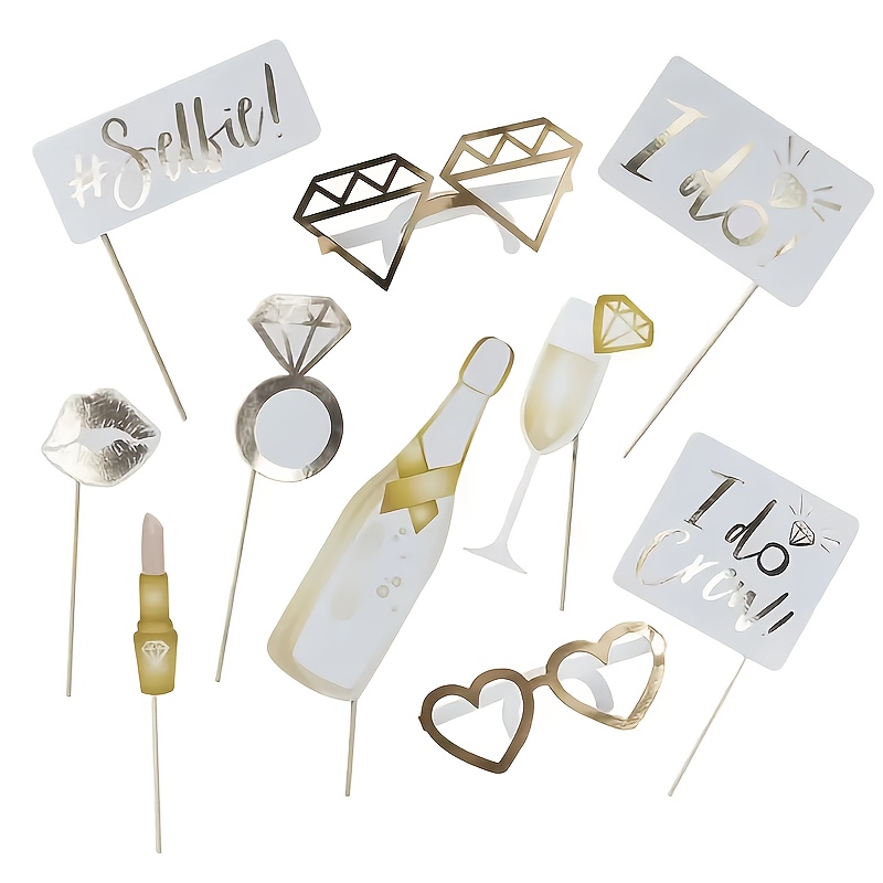 Single Photo Booth Props, Wedding Photo Props, Golden Proposal, Future Wife Party, Bridal Party Decoration, Bridal Shower, Christmas