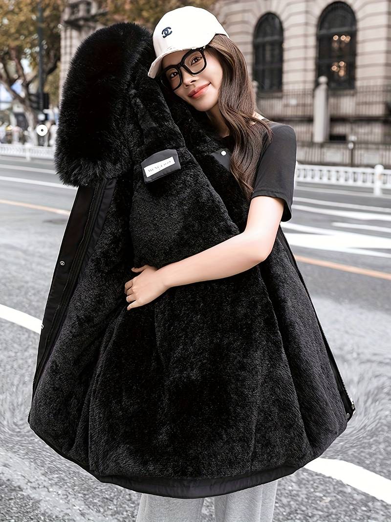 Veste Polaire Femme Avec Fermeture éclair - Chaude, Douce, Capuche, Poches, Pour L'hiver, Confortable Et épaisse