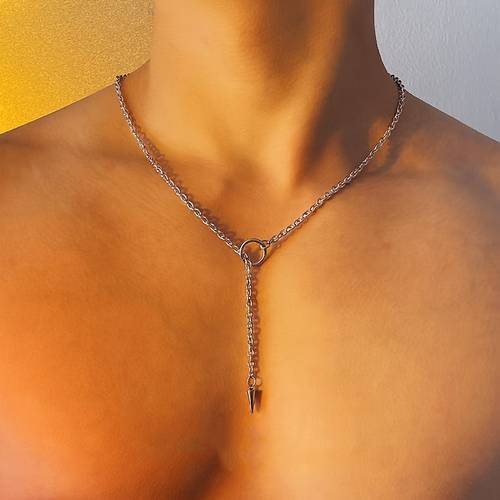 cone circle shape pendant necklace accessories for men