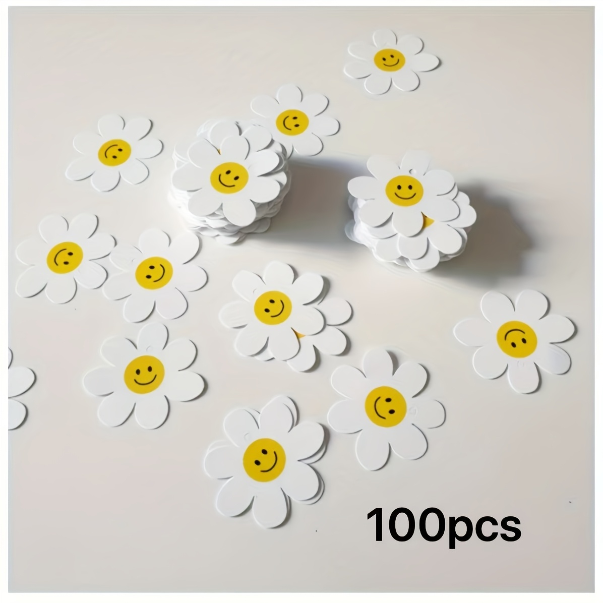Image of 100 Flower Tags, Suitable For Gift Bags, Diy Greeting Card Decorations, Wedding And Birthday Party Accessories, And Valentine's Day And Mother's Day Gift Box Embellishments