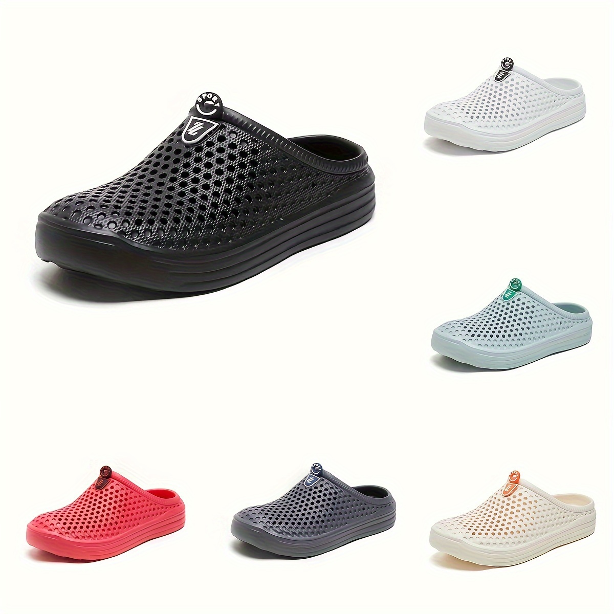 

Men's Fashion Clogs, Slip-on Closed Toe Soft Sole Sandals, Breathable Outdoor Garden Shoe Beach Sandals