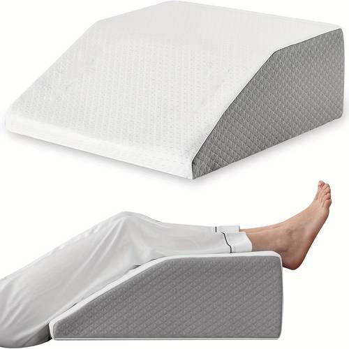 8-inch beenverhogend kussen voor & spataderen - wigkussen geschikt voor beenverhoging, slapen, draagbaar bed (handwasbaar)