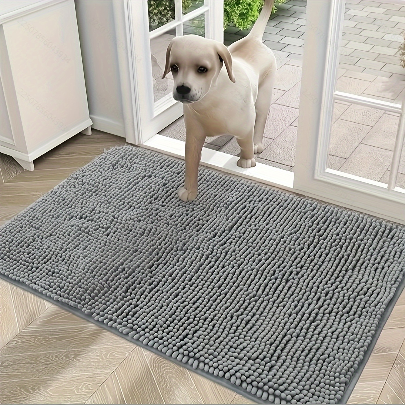 

Dog Door Mat For Muddy Paws, Absorbs Moisture And Dirt, Non-slip Washable Mat, Quick Dry Microfiber, For Dogs, Plush Bath Shower Bathroom Rug, Bath Rug, Machine