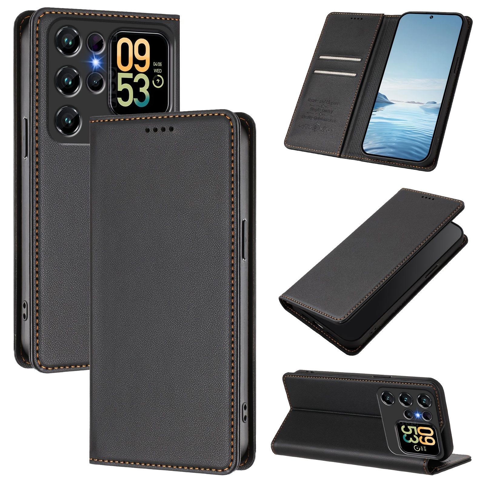 TEMU Coque de téléphone - pour Oukitel C62/Compatible avec Oukitel C62 PRO, étui portefeuille, couverture magnétique à avec porte-cartes à blocage