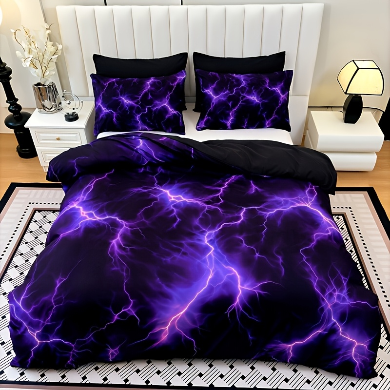 TEMU 3pcs Line Duvet Cover Set, 1 Duvet Cover   2 Pillowcases (pillow Inserts Not Included), For Home And Dorm Use
