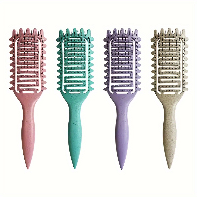 curling definition brush portable hollow hair curling comb tooth comb detangling brush curved ventilated styling brush styling tool