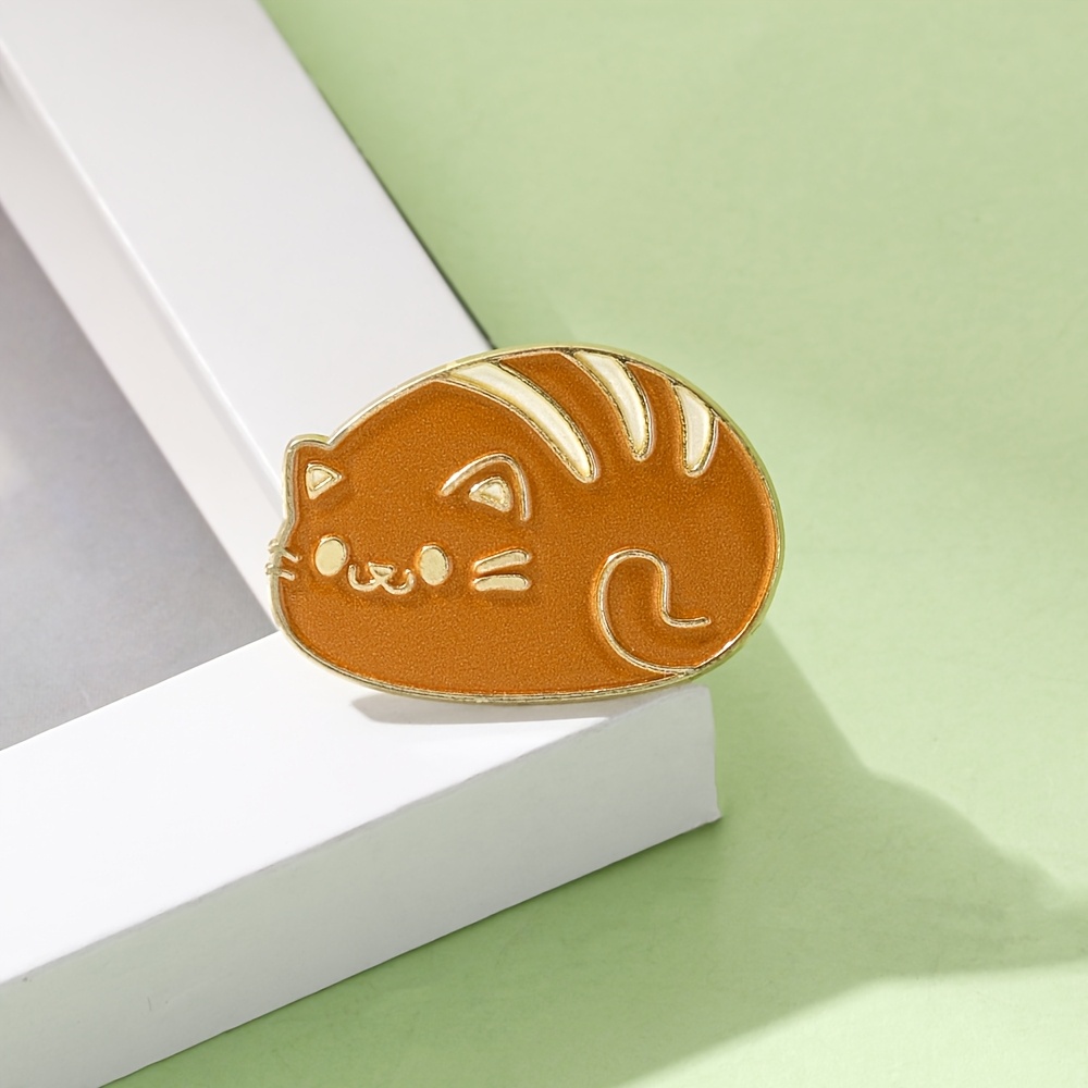 Cat Bread Enamel Pin for Fashion Accessories