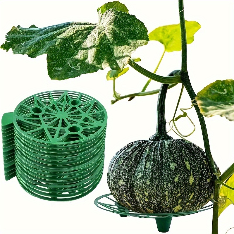 

10pcs Durable Pp Garden Support Set - Blue & Green Watermelon, Strawberry, And Pumpkin Brackets For Ground Protection