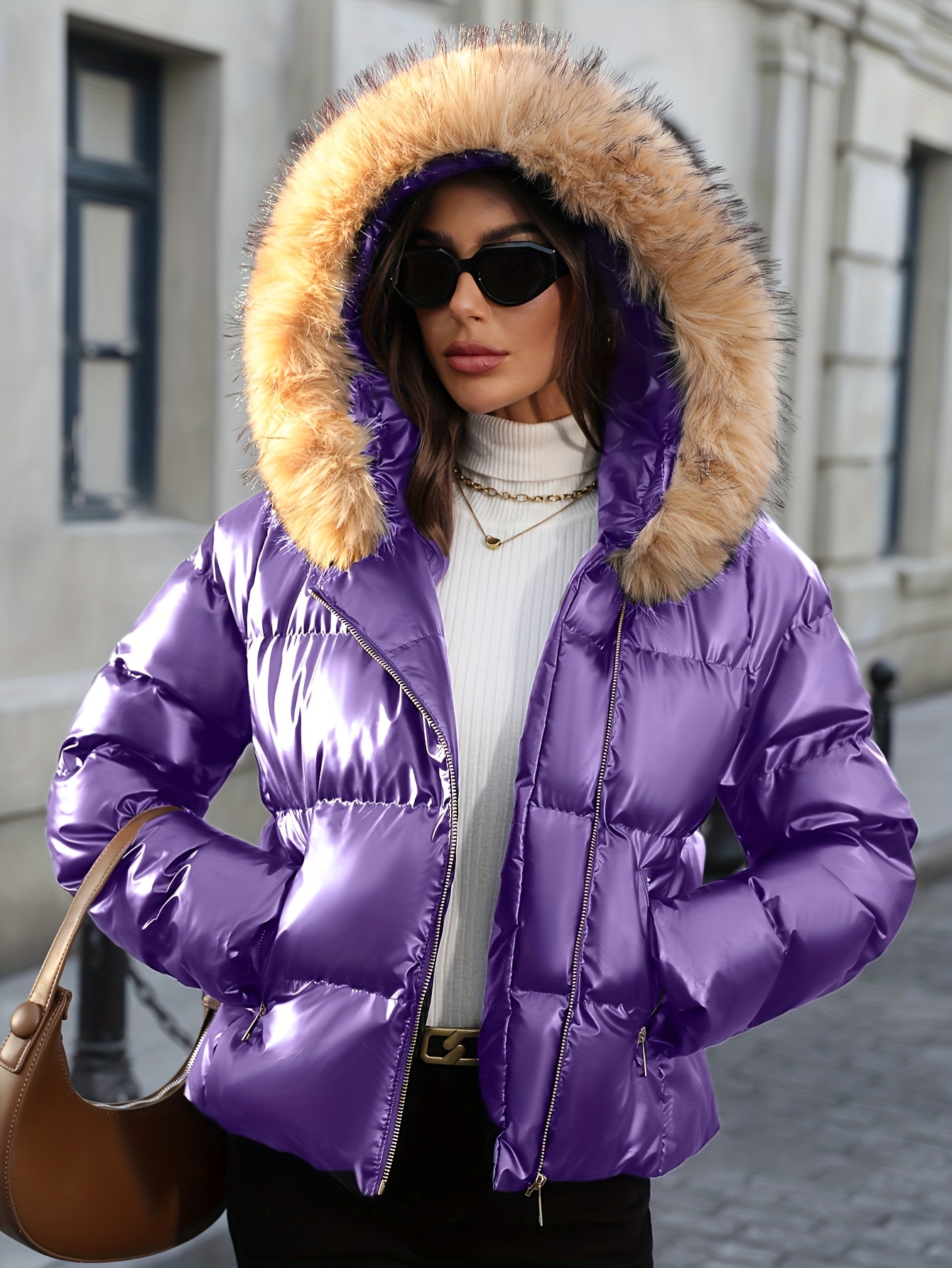 Dames Winterjas - Thermal Geïsoleerde Jas met Capuchon en Volledige Ritssluiting