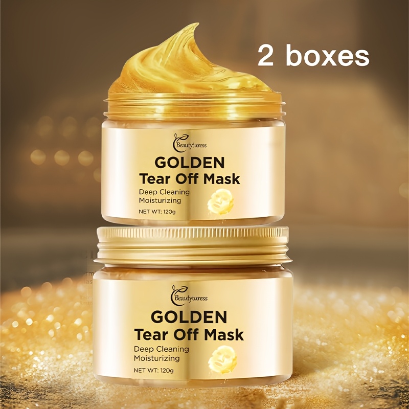 Image of 2 Boxes, Golden -off Mask - Moisturizing, Brightening, Cleansing, Oil Control, Skin Care, All Year Round