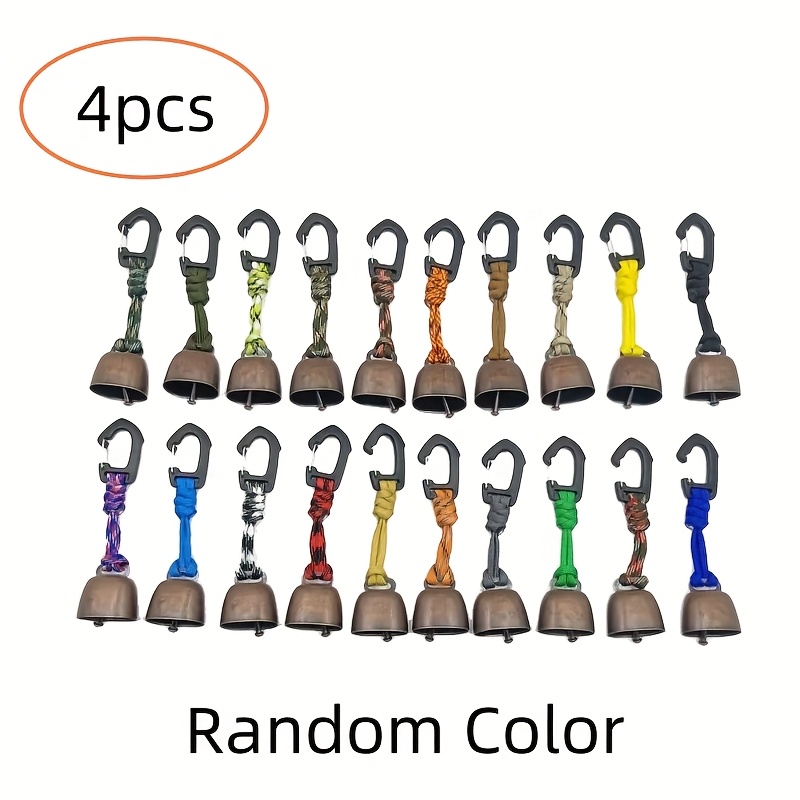 TEMU 4pcs Camping, Hiking, Bear Repelling Bell, Vintage Bell Hanging Decoration, Suitable For Farmhouses, Bohemian Wall Decorations, Witch Bells,