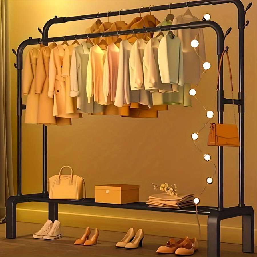

1pc Double- Clothes , - Drying , -standing Household , Hanging Clothes , Clothes , Bathroom Clothes (-)