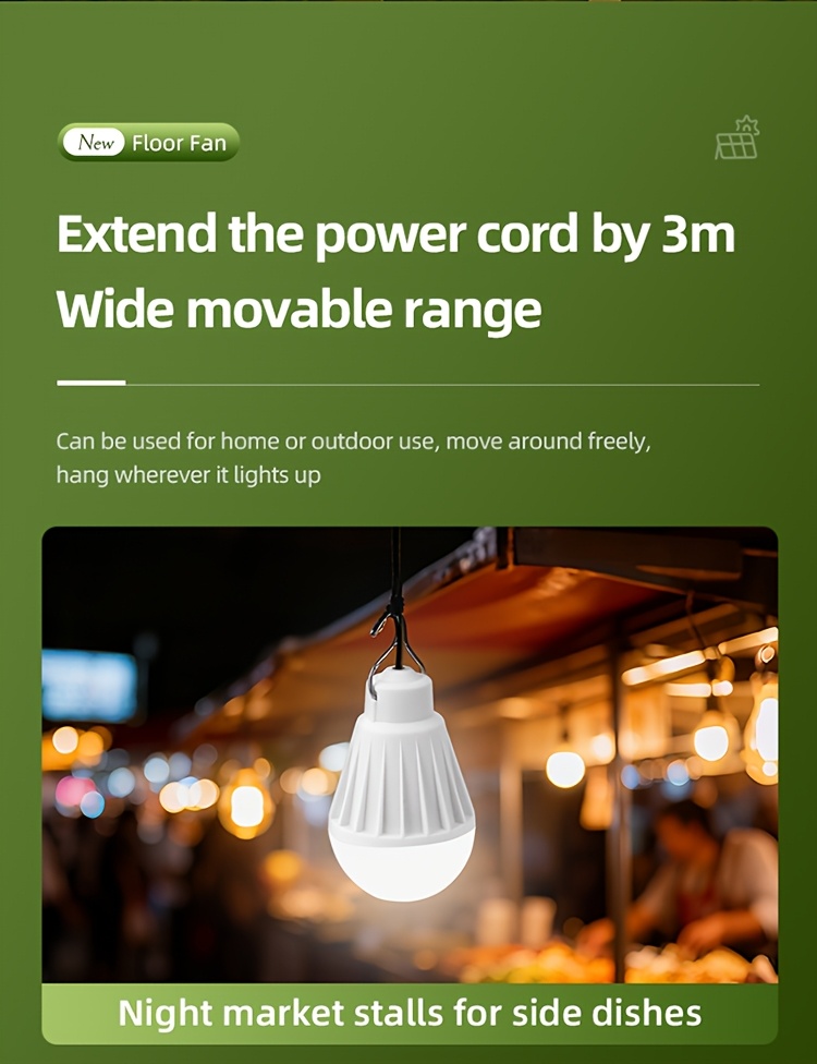 A Easy Outdoor Solar-Powered Floor Fan with a Circulating Function, Featuring Four Height Adjustment Modes, a Type-C Quick Charging Version, a Five-Speed Desktop Fan, a Retractable Electric Floor Fan, an Ultra-Long-Lasting Outdoor Cooling Device