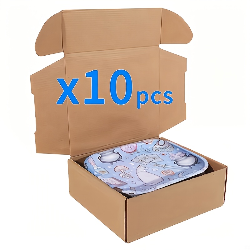 TEMU New Random 10pcs Different Patterns Metal Iron Storage Trays Set, Multifunctional Organizer Set, Good Gift For Home And Daily Use (non-food