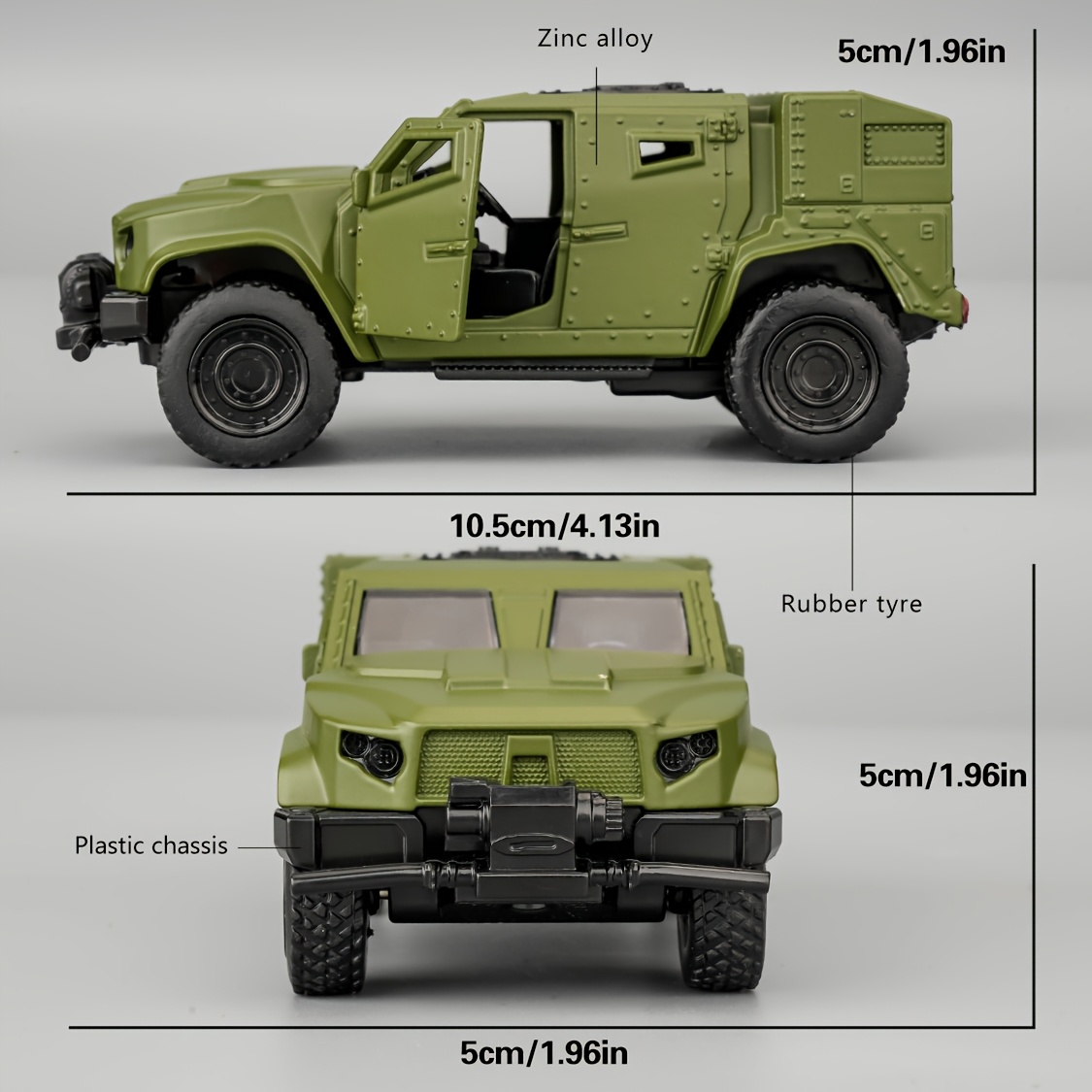 RIMZCITY 1/36 Scale JLTV Armored Car Police Car Model, Zinc Alloy Die-Cast Pull BackVehicles Kid Toys For Boy Girl Gift (Black)