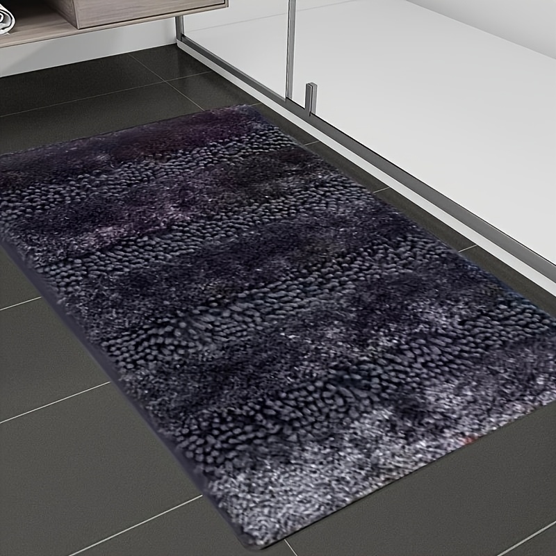 1  soft chenille bathroom mat super absorbent non slip ultra   to   for bathroom bedroom doorway kitchen and floor Product details 3