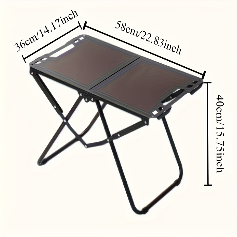 Portable Folding Camping Table, Lightweight Iron Picnic Table