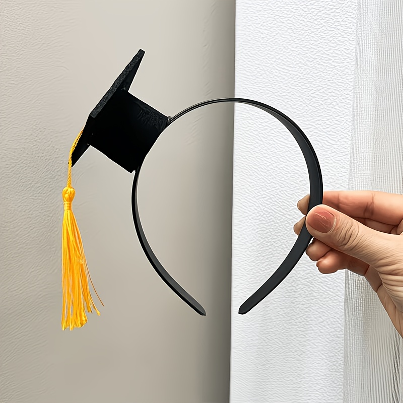 E-shop Abschlussmütze Stirnband - Schwarzes gewebtes Vliesstoff, Beliebte Haarverzierungen für alle , Doktorhut-Design, Geeignet zum Verkleiden und als