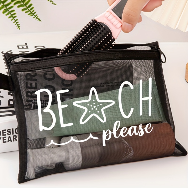 Image of 2025 Stylish Coastal Design Toiletry Bag – Travel Makeup Organizer Featuring A ‘beach_' Pattern, Ideal For Holidays, Fitness, Mother's Day Presents, Short Trips & Travel Necessities