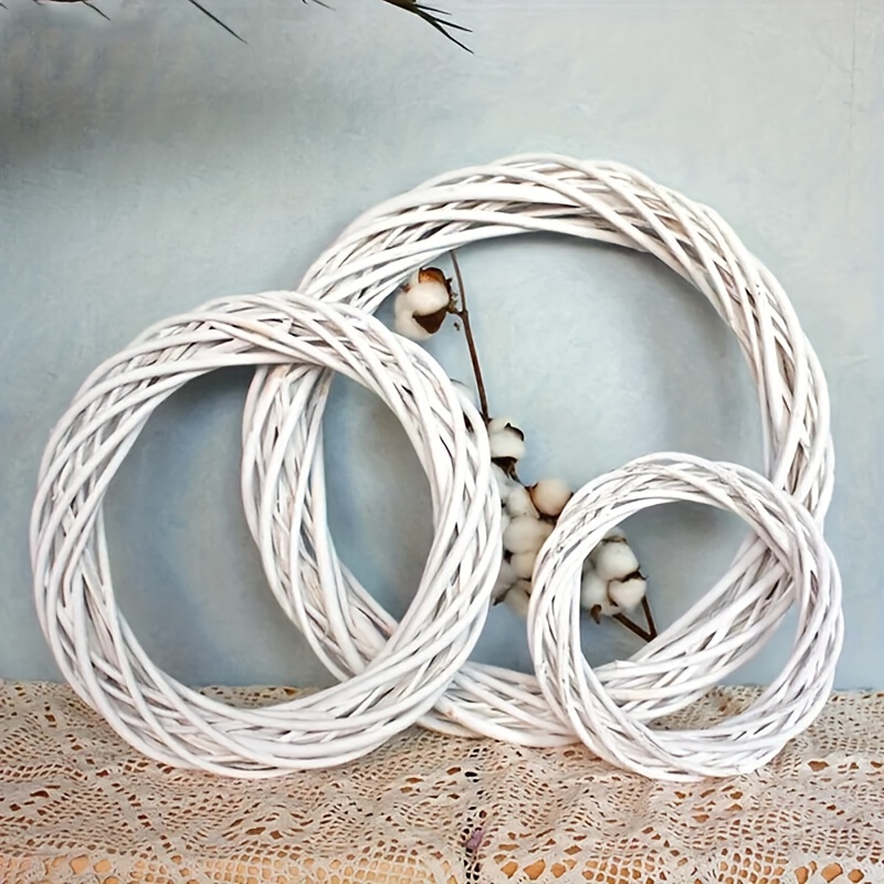 

2pcs Rattan Crafts, Flower Arrangement Wreath, Wedding Window Door Hanging, Rattan Decorations