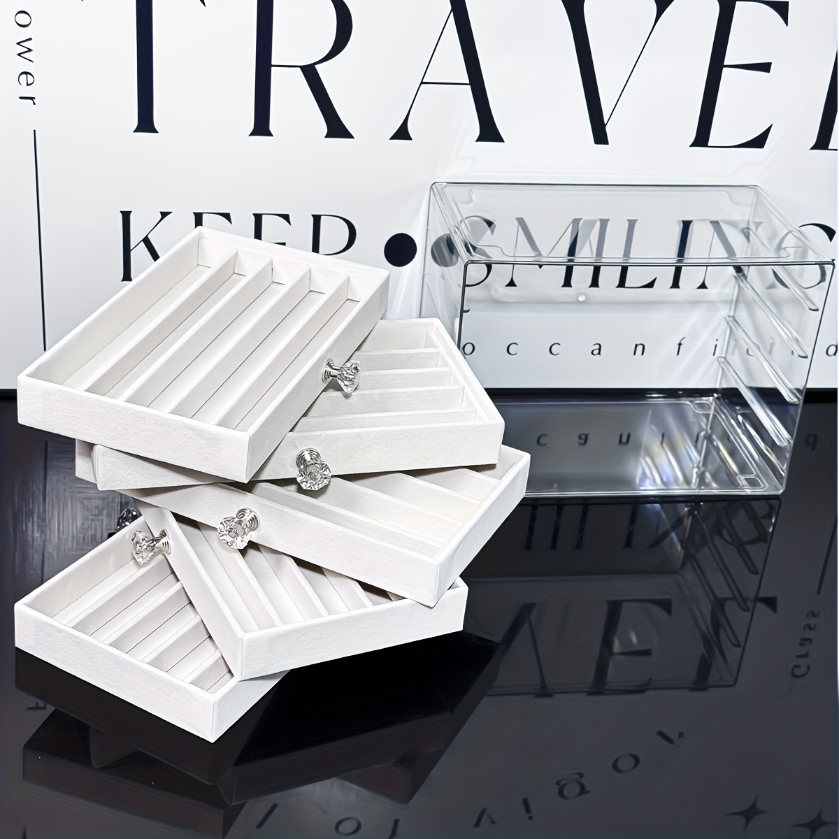 Desktop Jewelry Organizer, Multi-Layer Storage Box