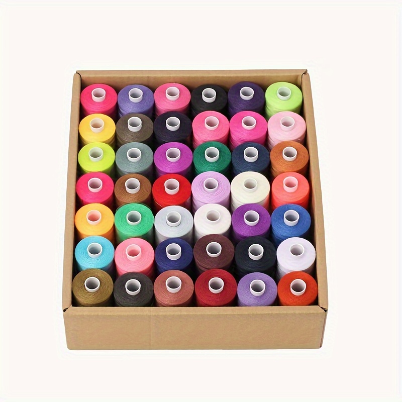 

Home Diy Sewing Kit - 42-color Polyester Thread Set With 1000 Yards, Assorted Colors For Machine & Hand Stitching