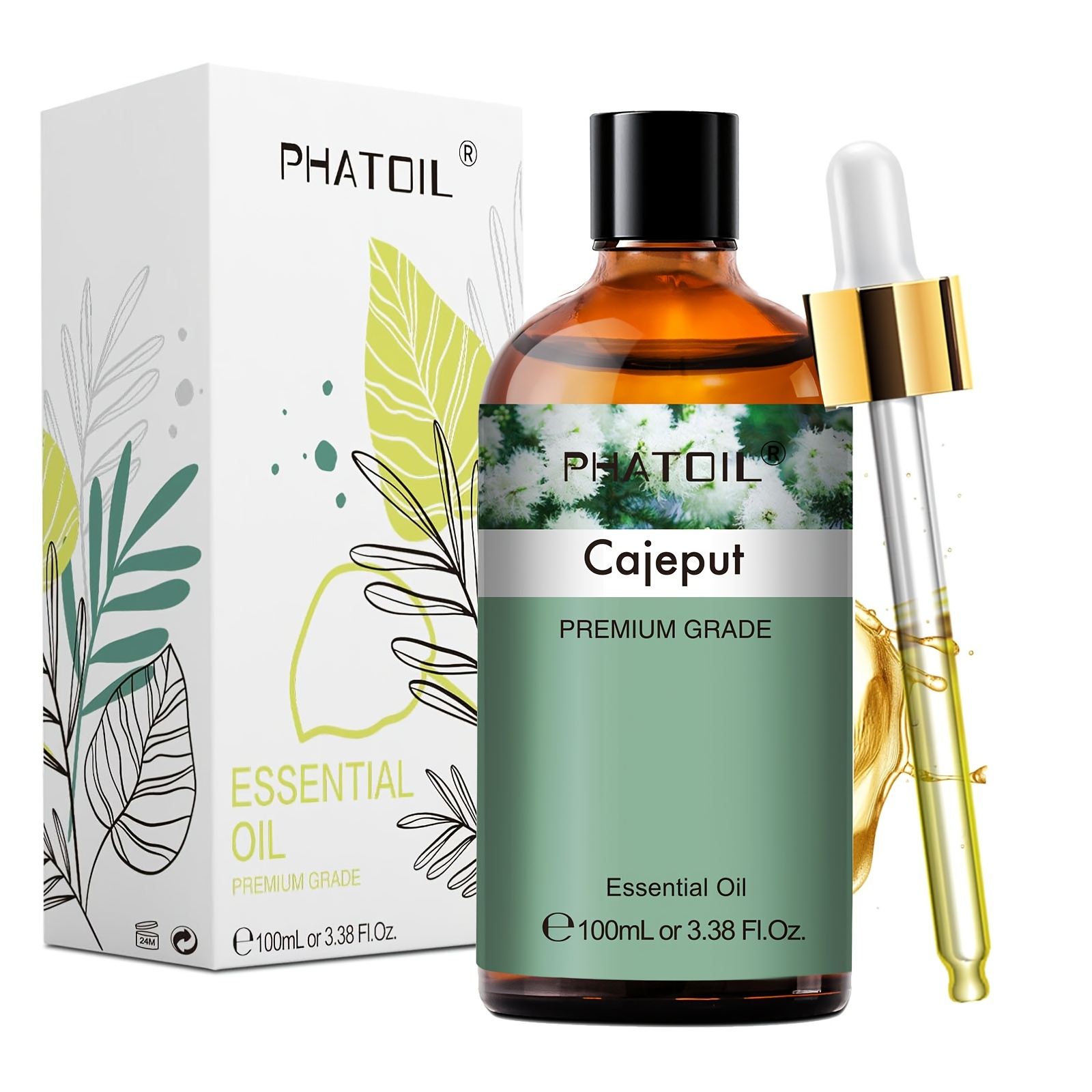 Cajeput Essential Oil 3.38fl.oz - Versatile For Diffusers, Humidifiers & Candle Making, Mood Support Aromatherapy