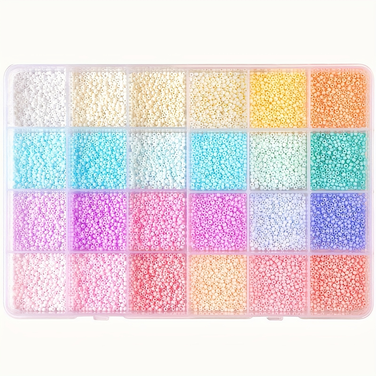 

2600pcs 4mm 24 Colors Boxed Glass Seed Beads Kit For Jewelry Making Diy Friendship Bracelet Necklace Earrings Clothing Accessories Craft Supplies
