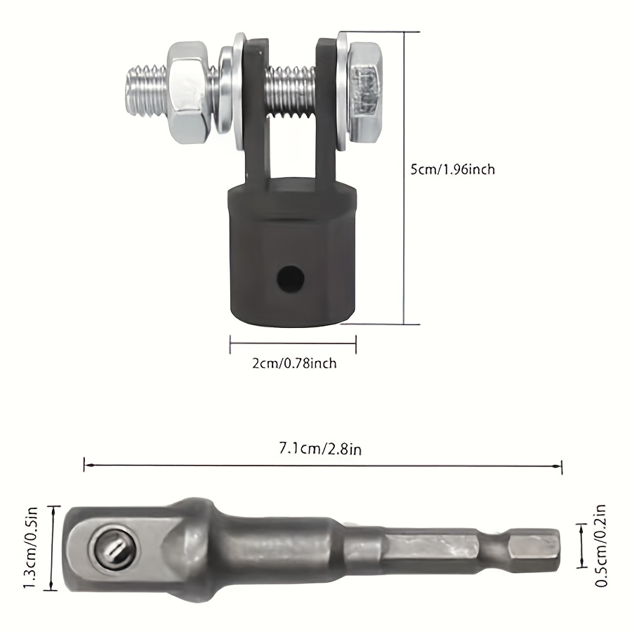 TEMU Kit d'outils de réparation automobile avec à ciseaux, adaptateur de 1/2 pouce, rotule en acier et clé à