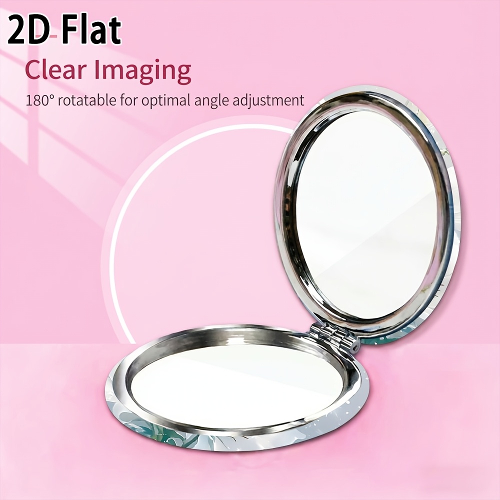 Exquisite Round Makeup Mirror with Snow White Lily Theme