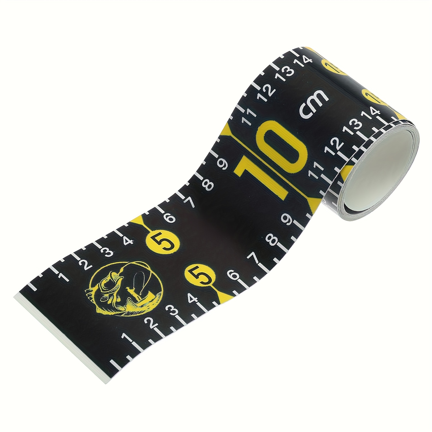TEMU Tape Measure, 1 Pack, 129.54cm Measuring Tape, For Fishing Boats, Kayaks, And Workbenches, Black