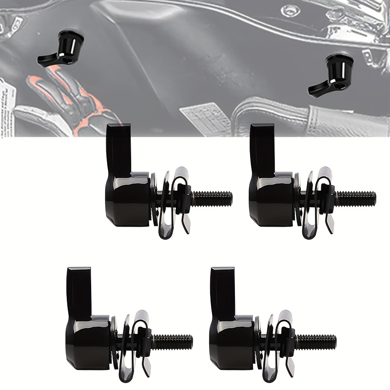 TEMU Motorcycle Bag Lock Hardware Kit, Theft Deterrent Saddlebag Lever Locks Mounting Hardware Screws Compatible For Touring Street Glide Softail 1993-later