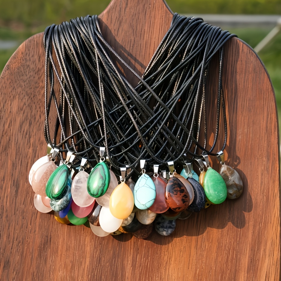 20pcs Teardrop-Shaped Pendant Set for Jewelry Making