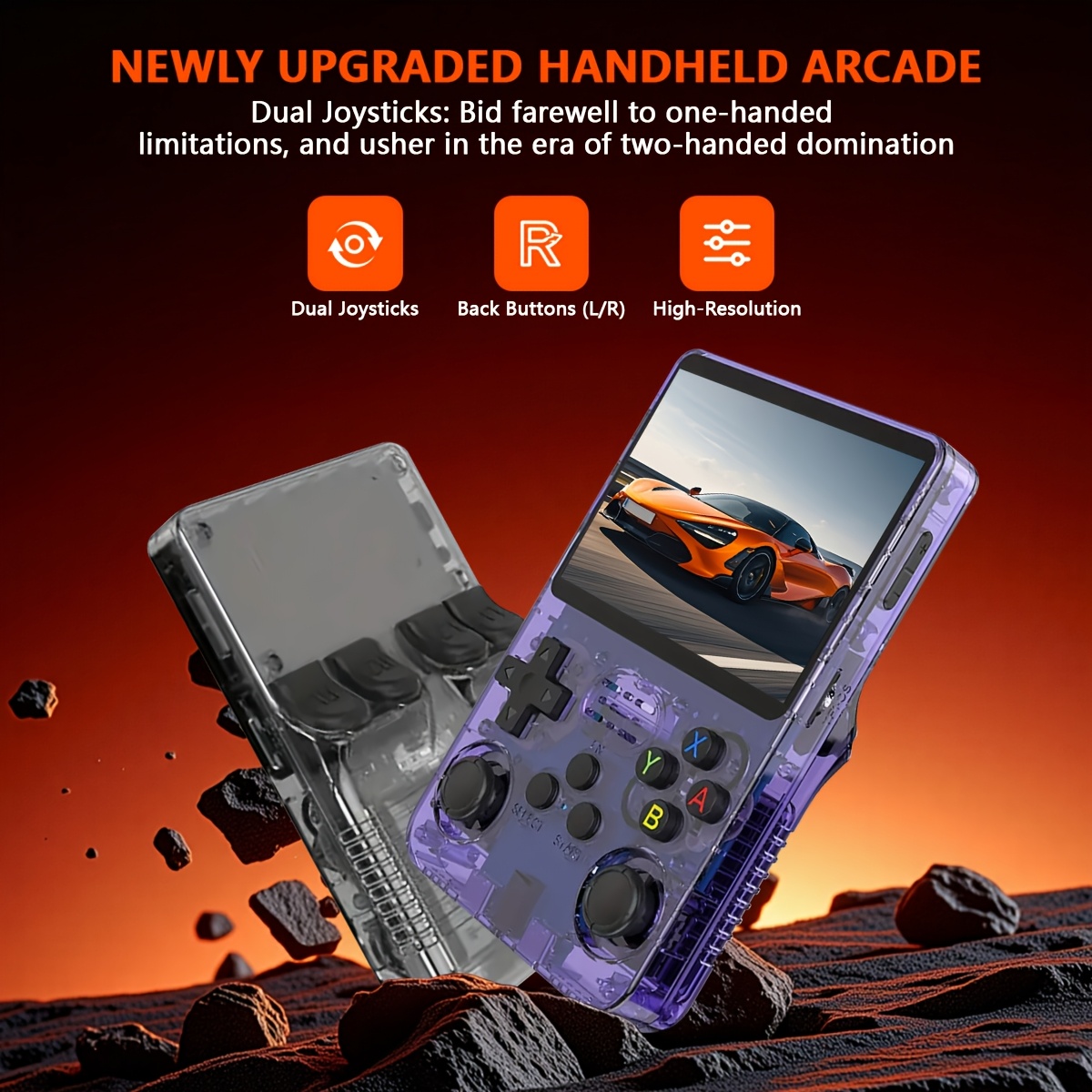 Handheld Gaming Console, Portable Device with HD Screen