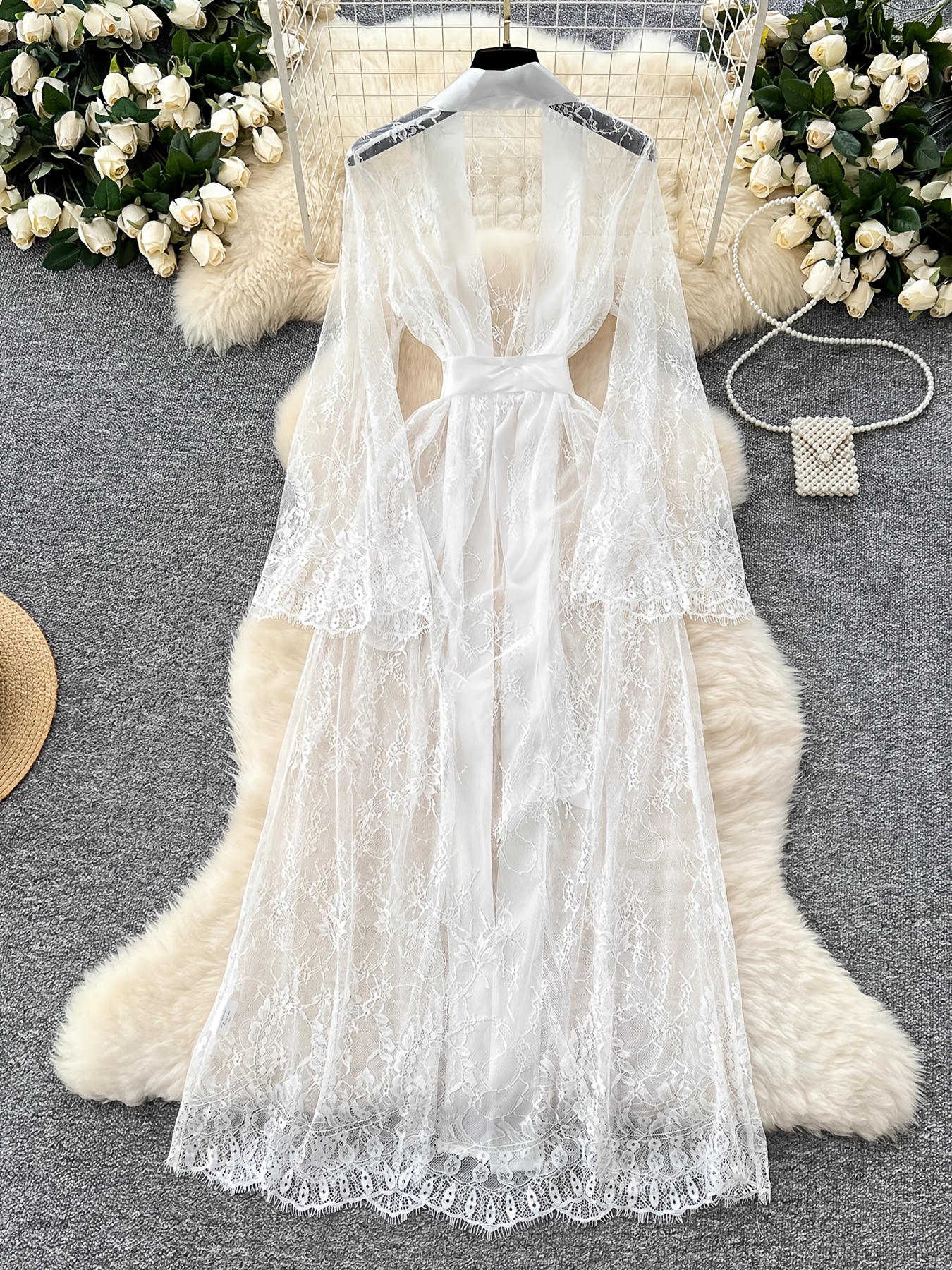 white transparent dress sold on Temu United States