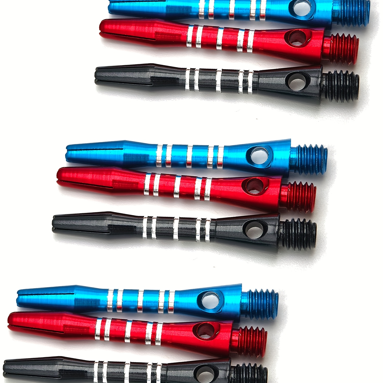 9pcs Colored Carved Aluminum 2BA Dart Shafts