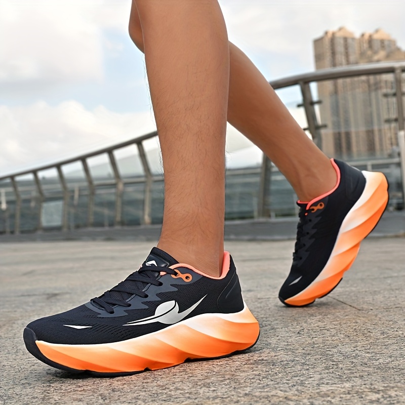 Fashionable Men's Platform Soft Sole Casual Sneakers, Comfortable Outdoor Running Shoes