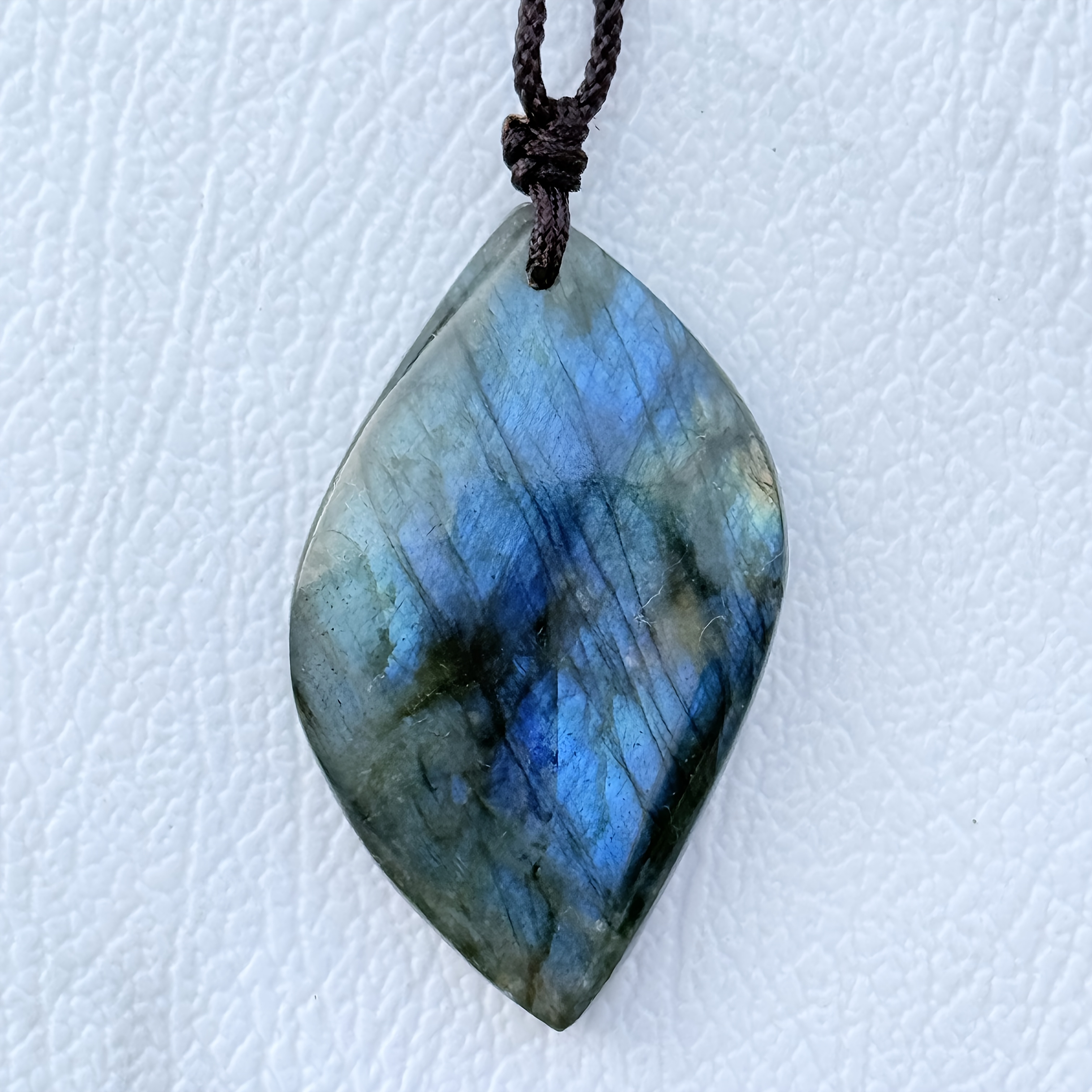 3pc Natural Labradorite Stone Pendant Necklace Set