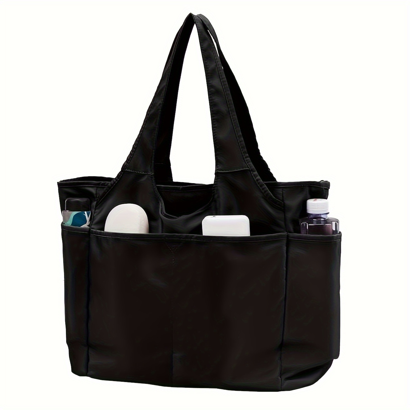 Women's Casual Nylon Tote Bag With Multiple Pockets And Compartments, Large Capacity For Travel, Work, And Sports
