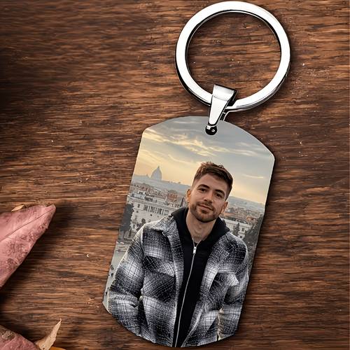 2d flat 2d flat surface 1 customizable photo keychain pendant personalized keepsake for your car keychain accessory boyfriend girlfriend or pet 2d flat